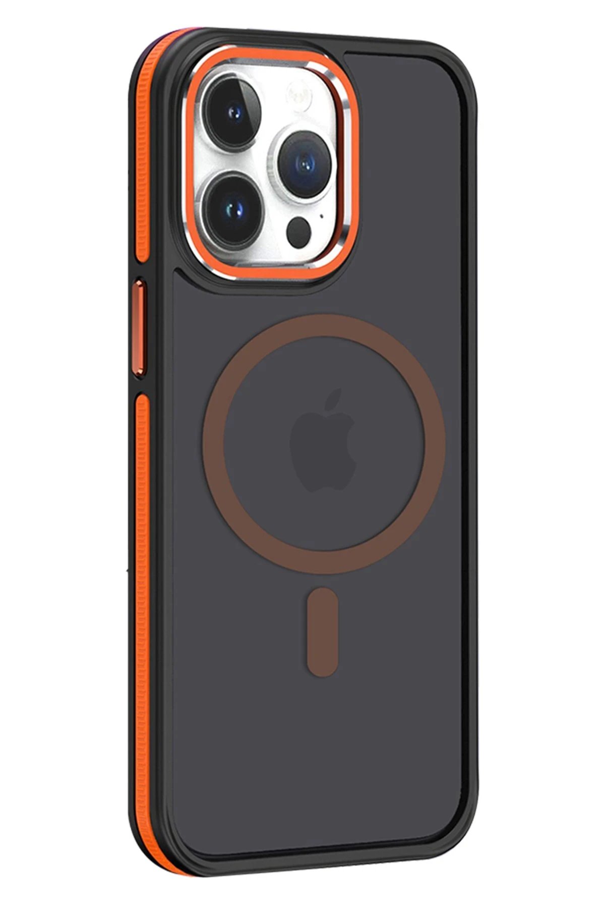 iPhone 15 Pro Max Winner Magsafe Kapak - Turuncu-(5796) - Görsel 2