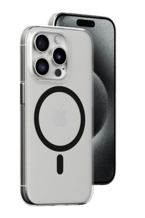 iPhone 15 Pro Max Kılıf Bubble Magsafe Kapak - Siyah-(5796)