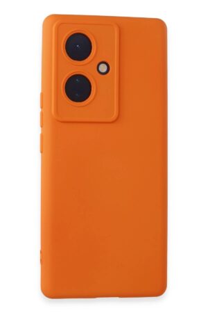 Vivo V29 Lite Kılıf Nano içi Kadife Silikon - Turuncu-(5796)