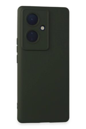 Vivo V29 Lite Kılıf Nano içi Kadife Silikon - Koyu Yeşil-(5796)