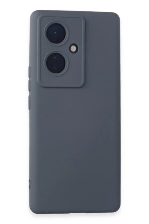Vivo V29 Lite Kılıf Nano içi Kadife Silikon - Gri-(5796)