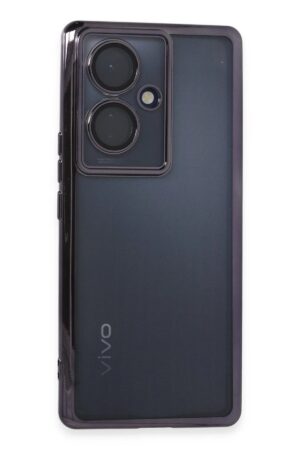 Vivo V29 Lite Kılıf Lensli Silikon - Mor-(5796)
