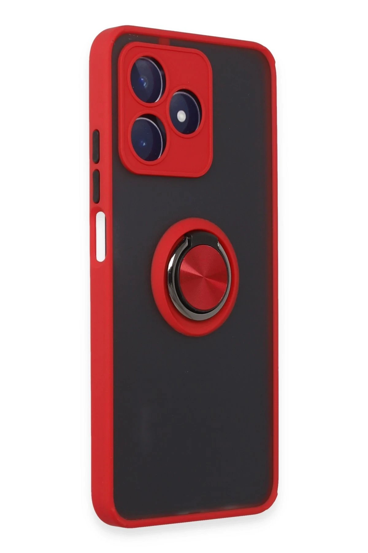 Realme C53 Kılıf Montreal Yüzüklü Silikon Kapak - Kırmızı-(5796) - Görsel 2