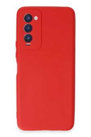 Tecno Camon 18 Kılıf First Silikon - Kırmızı-(5796)