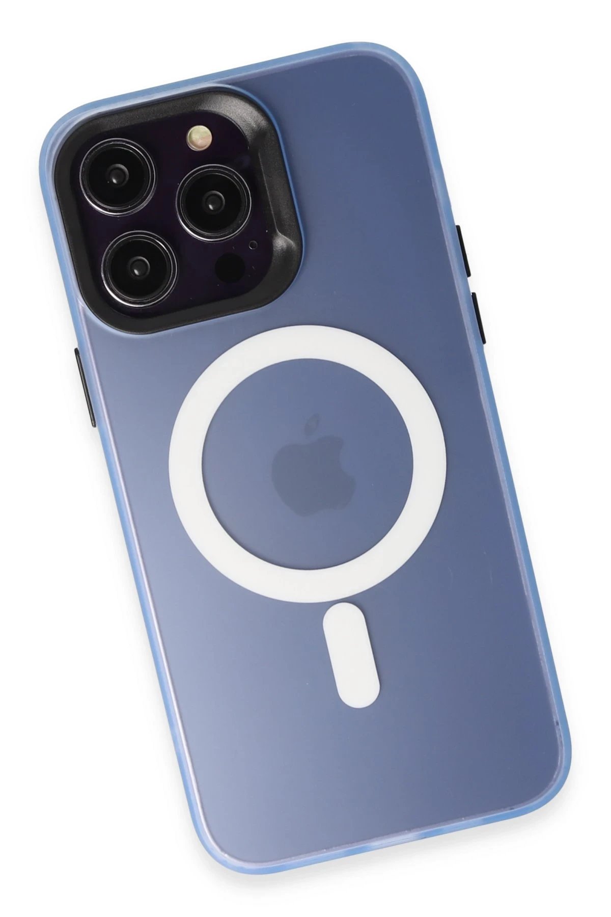 iPhone 15 Pro Max Kılıf Mateks Magsafe Kapak - Sierra Blue-(5796) - Görsel 4