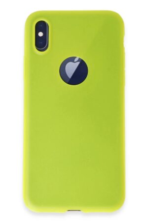 iPhone X Kılıf First Silikon - Parlak Sarı-(5796)