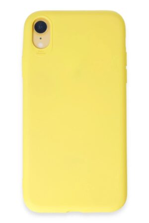 iPhone XR Kılıf First Silikon - Sarı-(5796)
