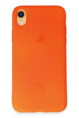 iPhone XR Kılıf First Silikon - Parlak Turuncu-(5796)