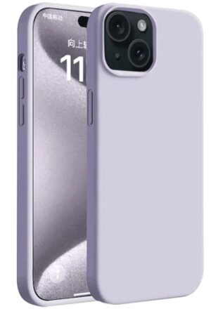 iPhone 15 Plus Kılıf First Silikon - Lila-(5796)