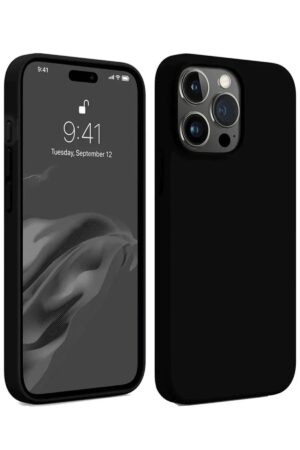 iPhone 15 Pro Max Kılıf First Silikon - Siyah-(5796)