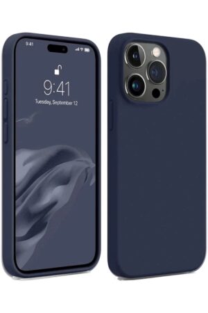 iPhone 15 Pro Max Kılıf First Silikon - Lacivert-(5796)