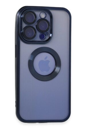 iPhone 15 Pro Max Kılıf Slot Silikon - Lacivert-(5796)