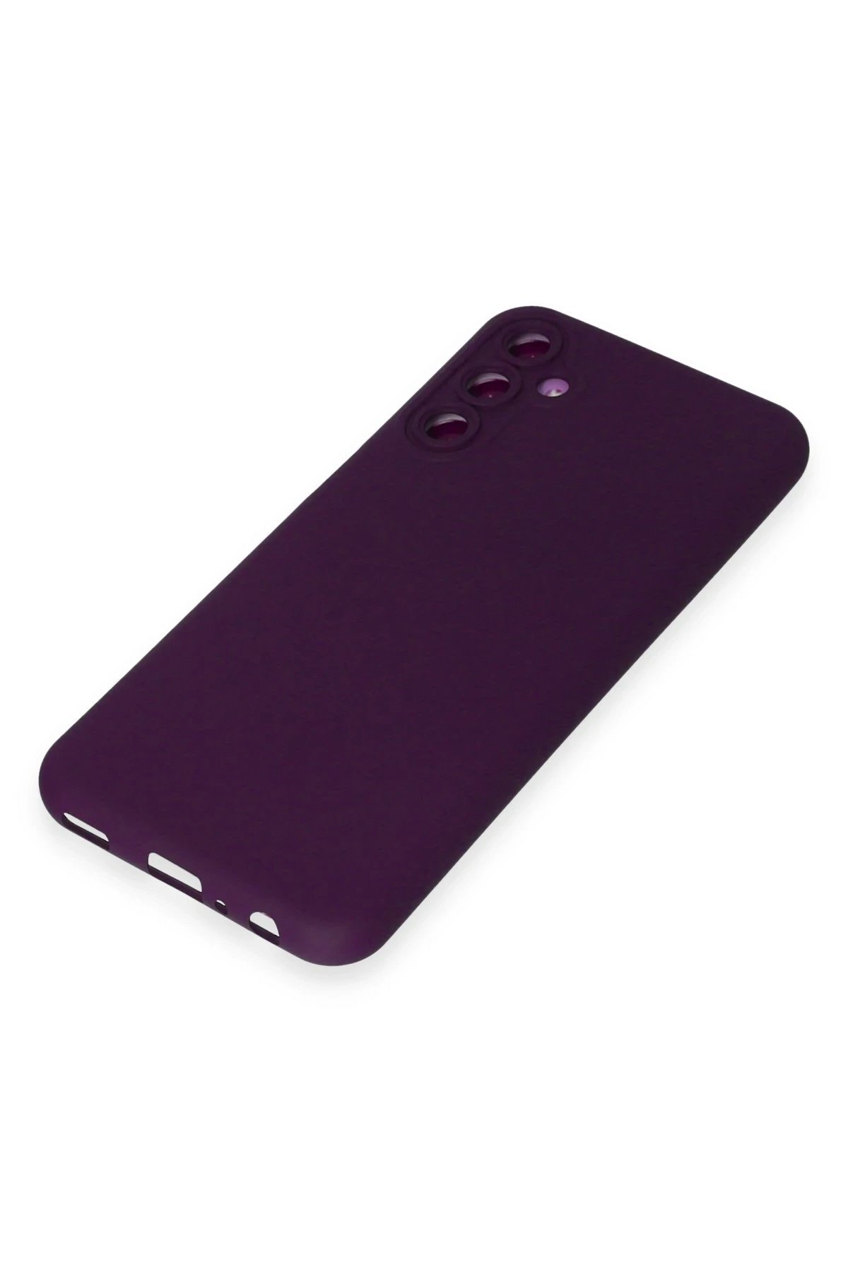 Samsung Galaxy M34 5G Kılıf Nano içi Kadife Silikon - Mor-(5796) - Görsel 4