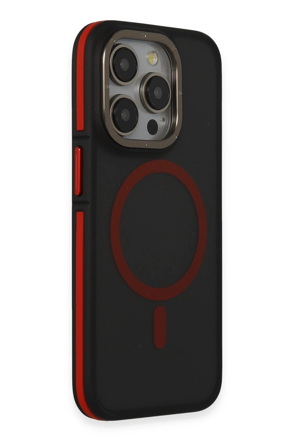 iPhone 15 Pro Rocky Magsafe Kapak - Siyah-Kırmızı-(5796) - Görsel 2