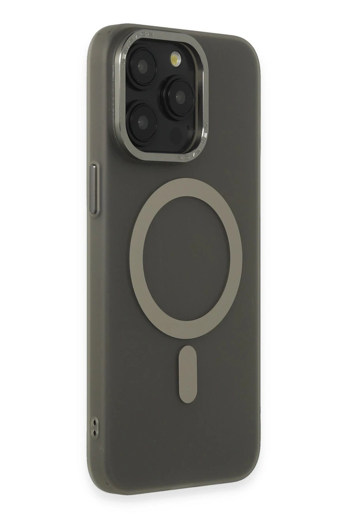 iPhone 15 Pro Kılıf Lodos Magneticsafe Mat Kapak - Titan Gri-(5796) - Görsel 2