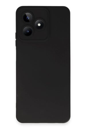 Realme C53 Kılıf Nano içi Kadife Silikon - Siyah-(5796)