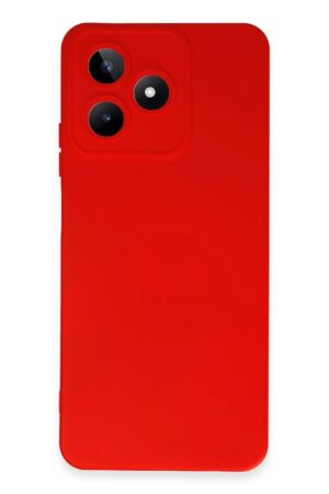 Realme C53 Kılıf Nano içi Kadife Silikon - Kırmızı-(5796)