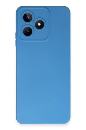 Realme C53 Kılıf Nano içi Kadife Silikon - Mavi-(5796)