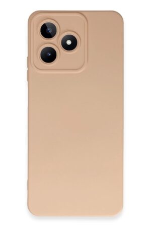 Realme C53 Kılıf Nano içi Kadife Silikon - Pudra-(5796)