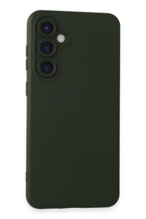 Samsung Galaxy S23 FE Kılıf Nano içi Kadife Silikon - Koyu Yeşil-(5796)