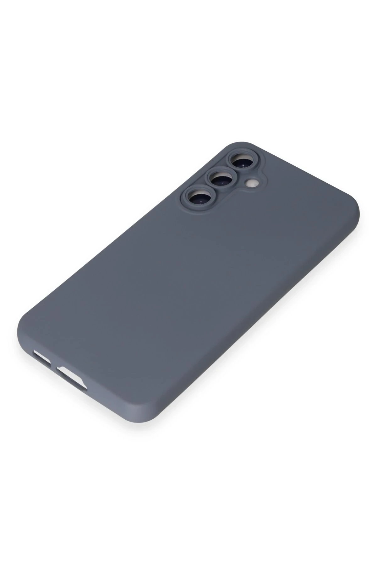 Samsung Galaxy S23 FE Kılıf Nano içi Kadife Silikon - Gri-(5796) - Görsel 4