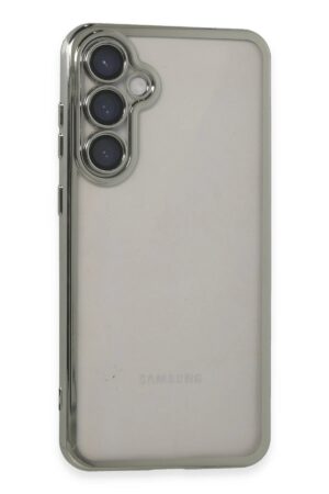 Samsung Galaxy S23 FE Kılıf Lensli Silikon - Gümüş-(5796)
