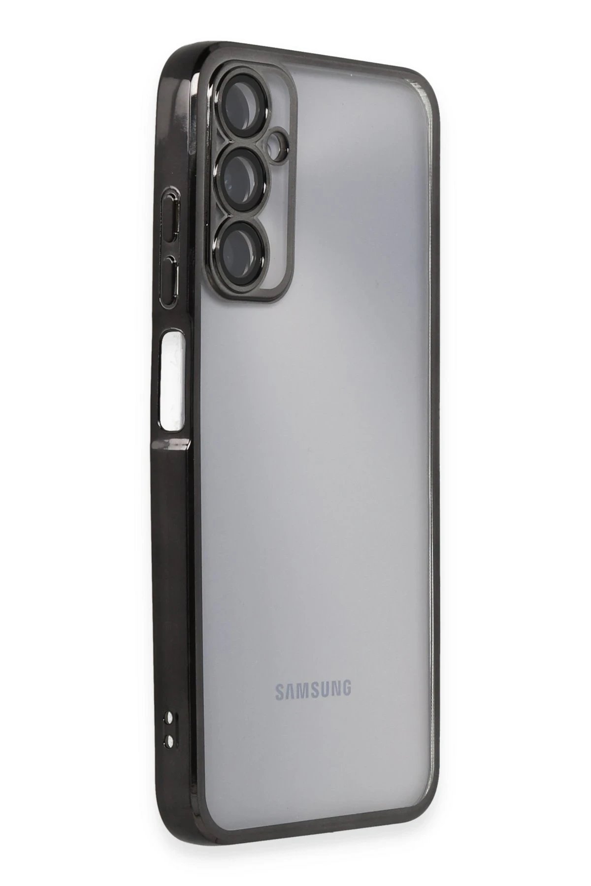 Samsung Galaxy A05S Kılıf Lensli Silikon - Siyah-(5796) - Görsel 2