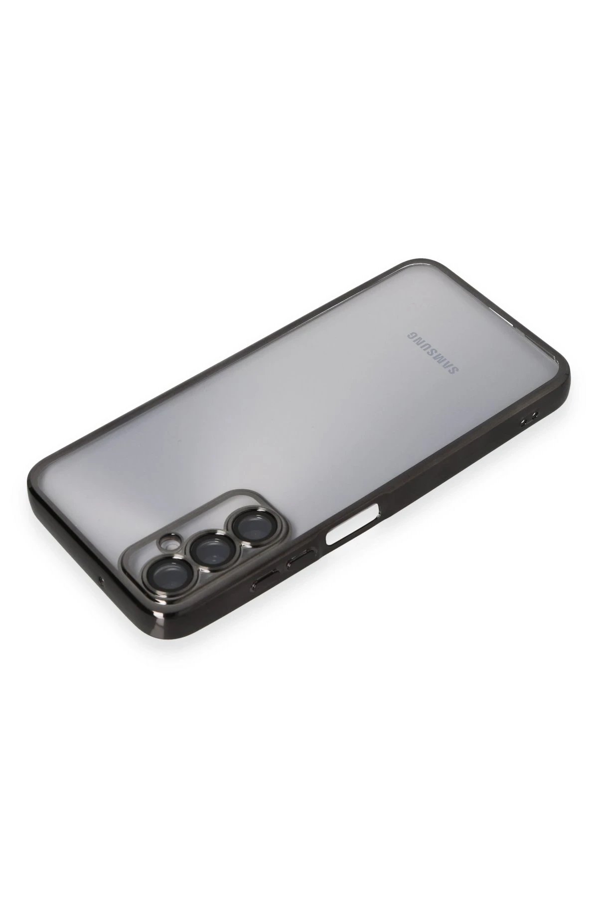 Samsung Galaxy A05S Kılıf Lensli Silikon - Siyah-(5796) - Görsel 3