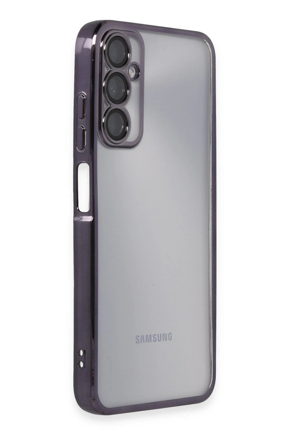 Samsung Galaxy A05S Kılıf Lensli Silikon - Mor-(5796) - Görsel 2