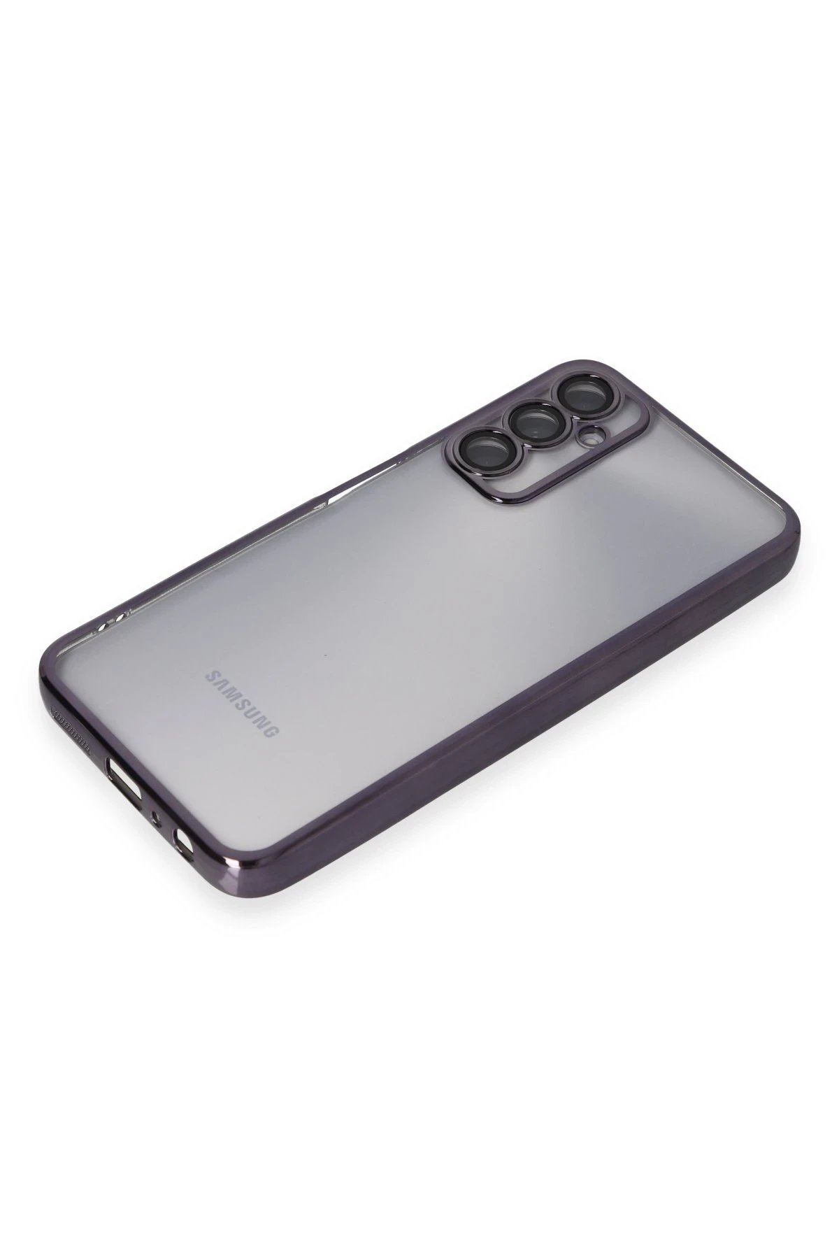 Samsung Galaxy A05S Kılıf Lensli Silikon - Mor-(5796) - Görsel 4