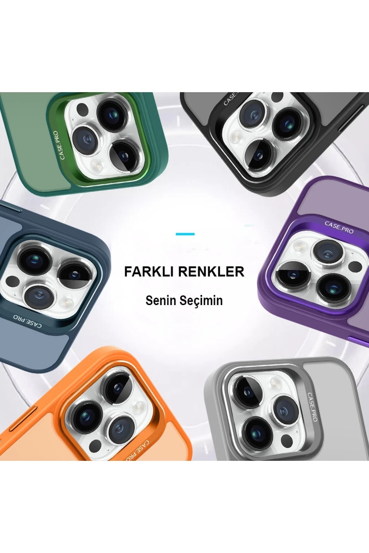 iPhone 14 Pro Kılıf Flet Lens Magsafe Kapak - Siyah-(5796) - Görsel 2