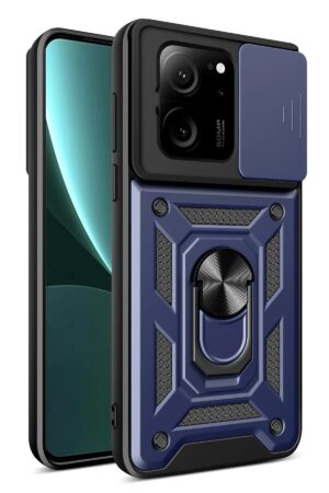 Xiaomi Mi 13T Pro Kılıf Pars Lens Yüzüklü Silikon - Lacivert-(5796)