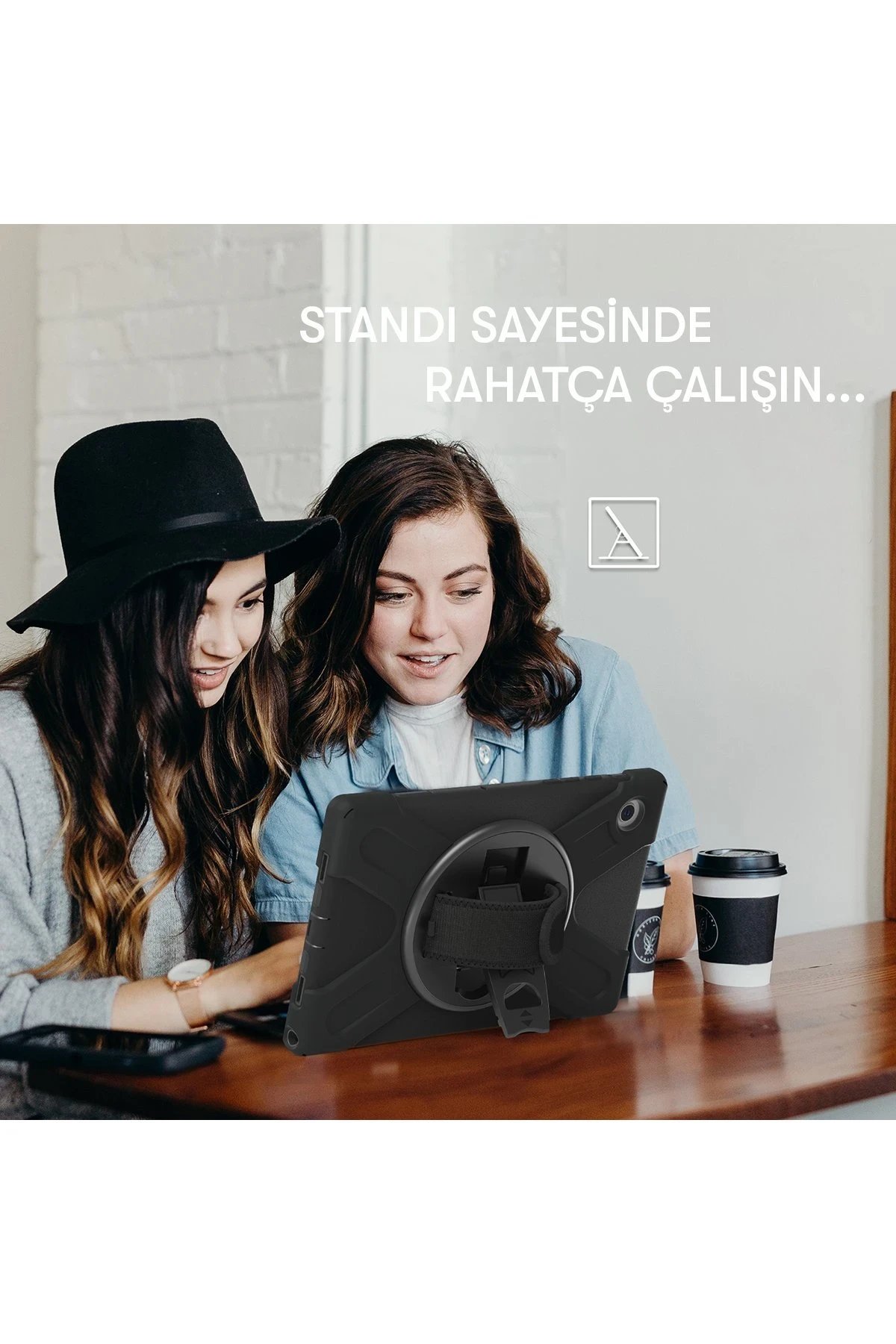 Samsung Galaxy Tab A9 Plus Kılıf Amazing Tablet Kapak - Siyah-(5796) - Görsel 5