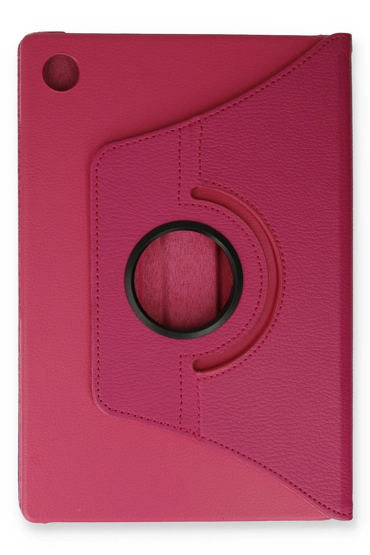 Samsung Galaxy Tab A9 Kılıf 360 Tablet Deri Kılıf - Pembe-(5796)