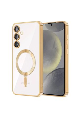 Samsung Galaxy S24 Kılıf Kross Magneticsafe Kapak - Gold-(5796)