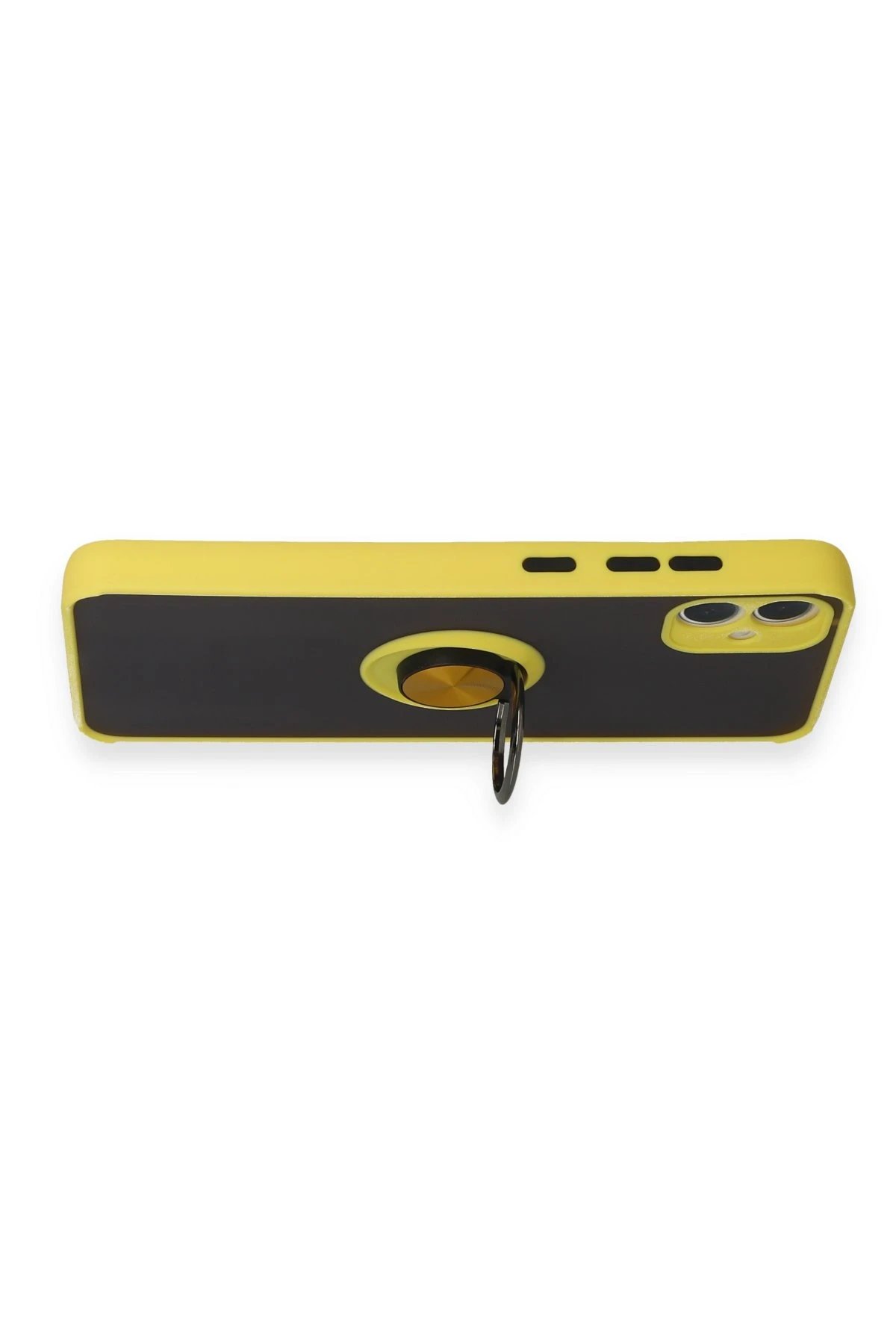 Samsung Galaxy A05 Kılıf Montreal Yüzüklü Silikon Kapak - Sarı-(5796) - Görsel 5