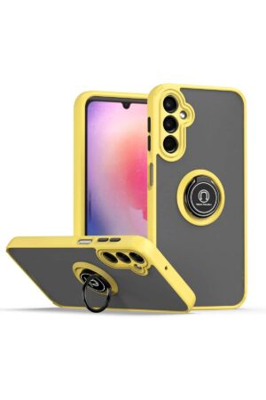 Samsung Galaxy A05S Kılıf Montreal Yüzüklü Silikon Kapak - Sarı-(5796)