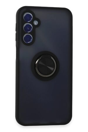 Samsung Galaxy M34 5G Kılıf Montreal Yüzüklü Silikon Kapak - Siyah-(5796)