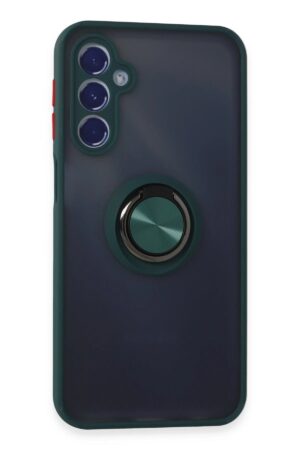 Samsung Galaxy M34 5G Kılıf Montreal Yüzüklü Silikon Kapak - Yeşil-(5796)