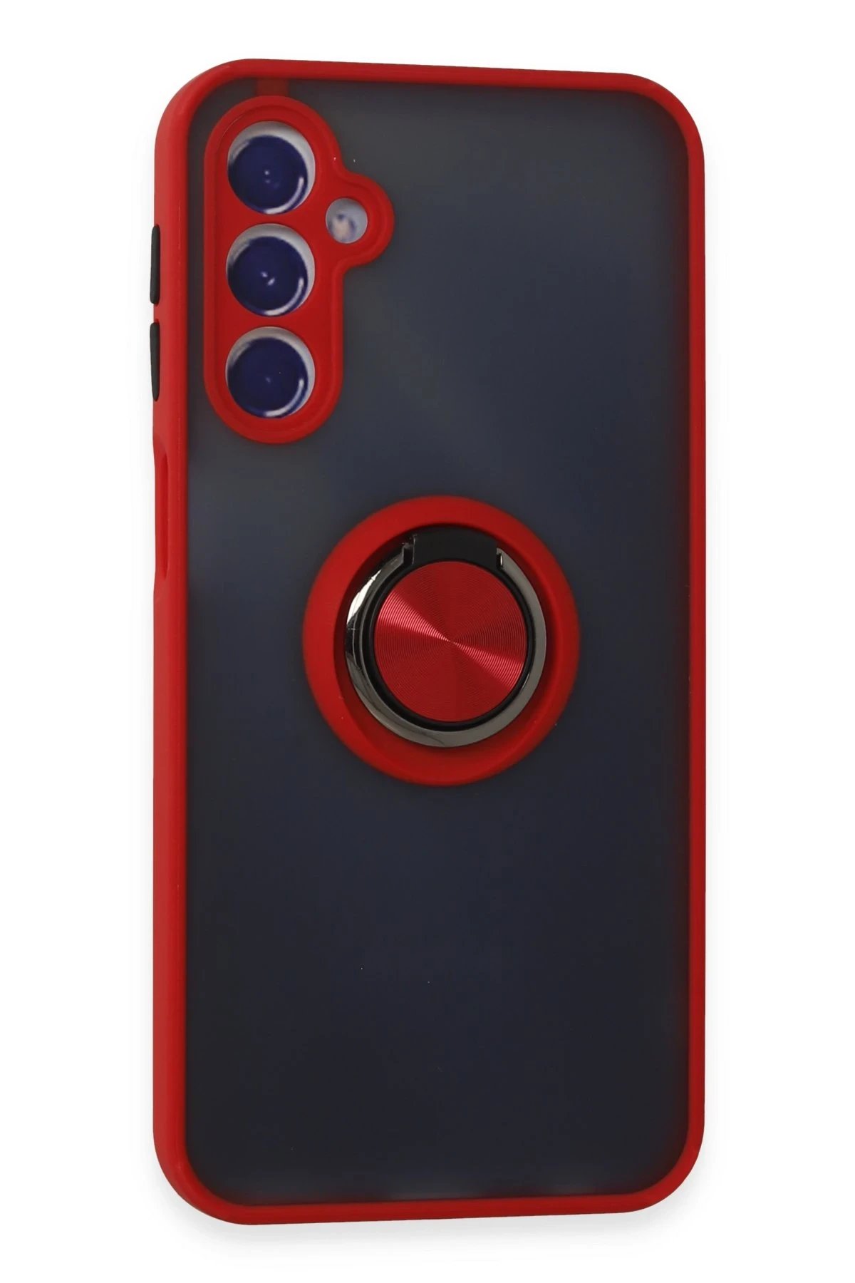 Samsung Galaxy M34 5G Kılıf Montreal Yüzüklü Silikon Kapak - Kırmızı-(5796)