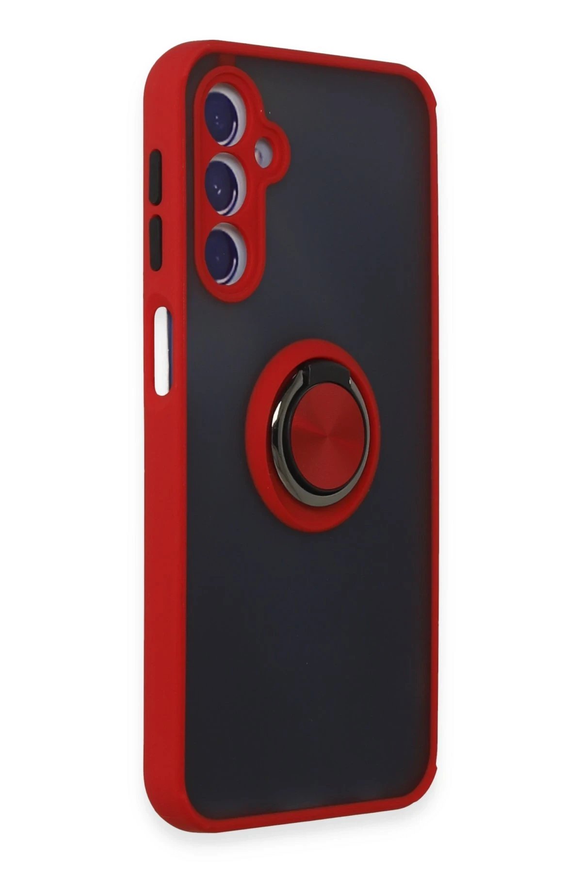 Samsung Galaxy M34 5G Kılıf Montreal Yüzüklü Silikon Kapak - Kırmızı-(5796) - Görsel 2