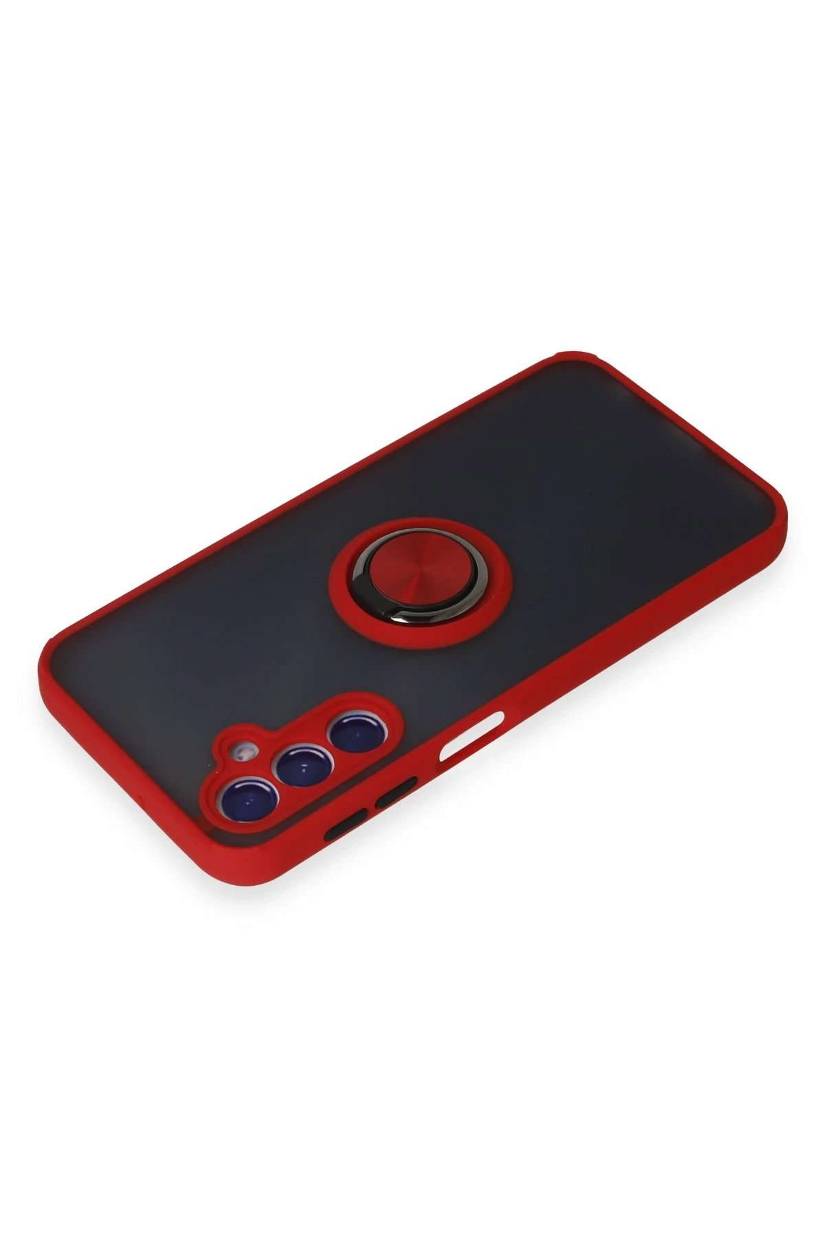 Samsung Galaxy M34 5G Kılıf Montreal Yüzüklü Silikon Kapak - Kırmızı-(5796) - Görsel 3