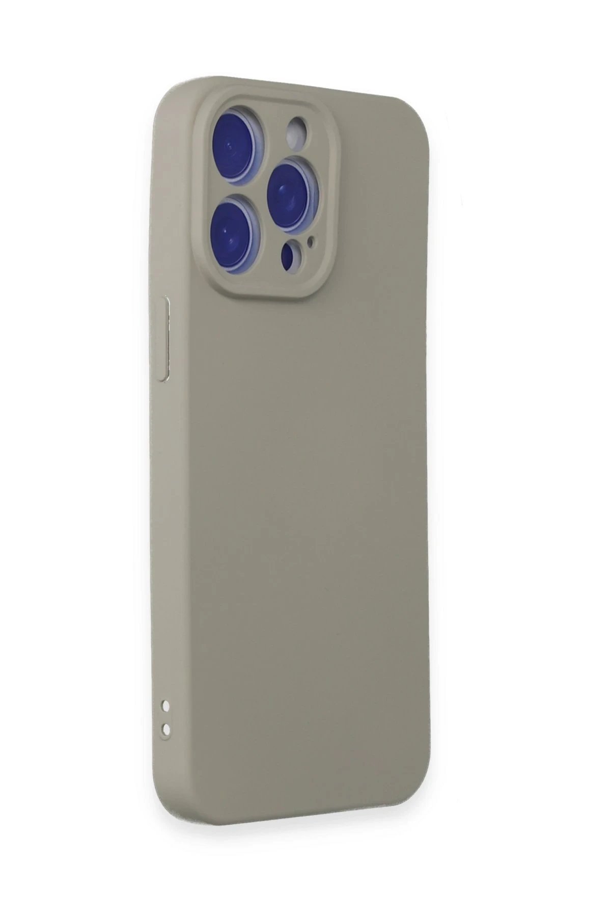 iPhone 15 Pro Max Kılıf Nano içi Kadife Silikon - Titan Gri-(5796) - Görsel 2