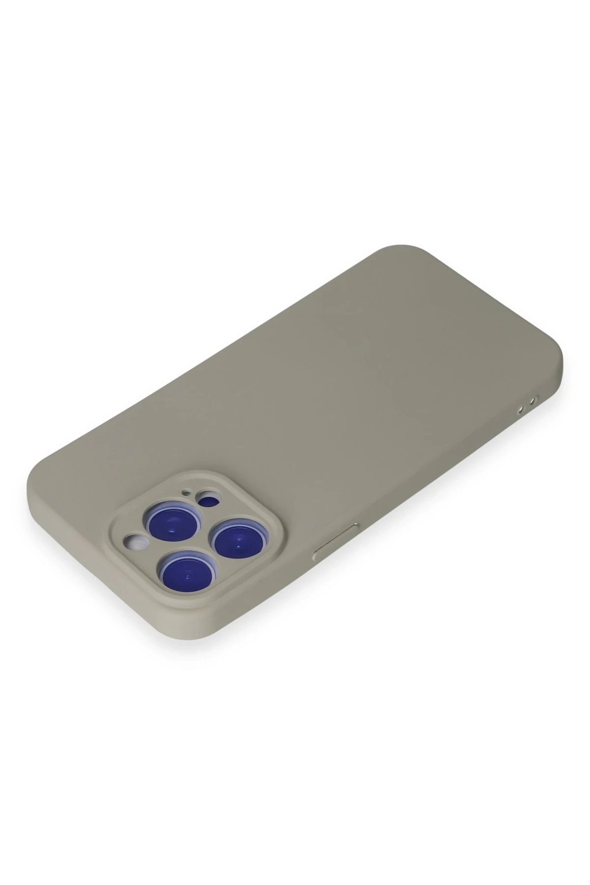 iPhone 15 Pro Max Kılıf Nano içi Kadife Silikon - Titan Gri-(5796) - Görsel 3