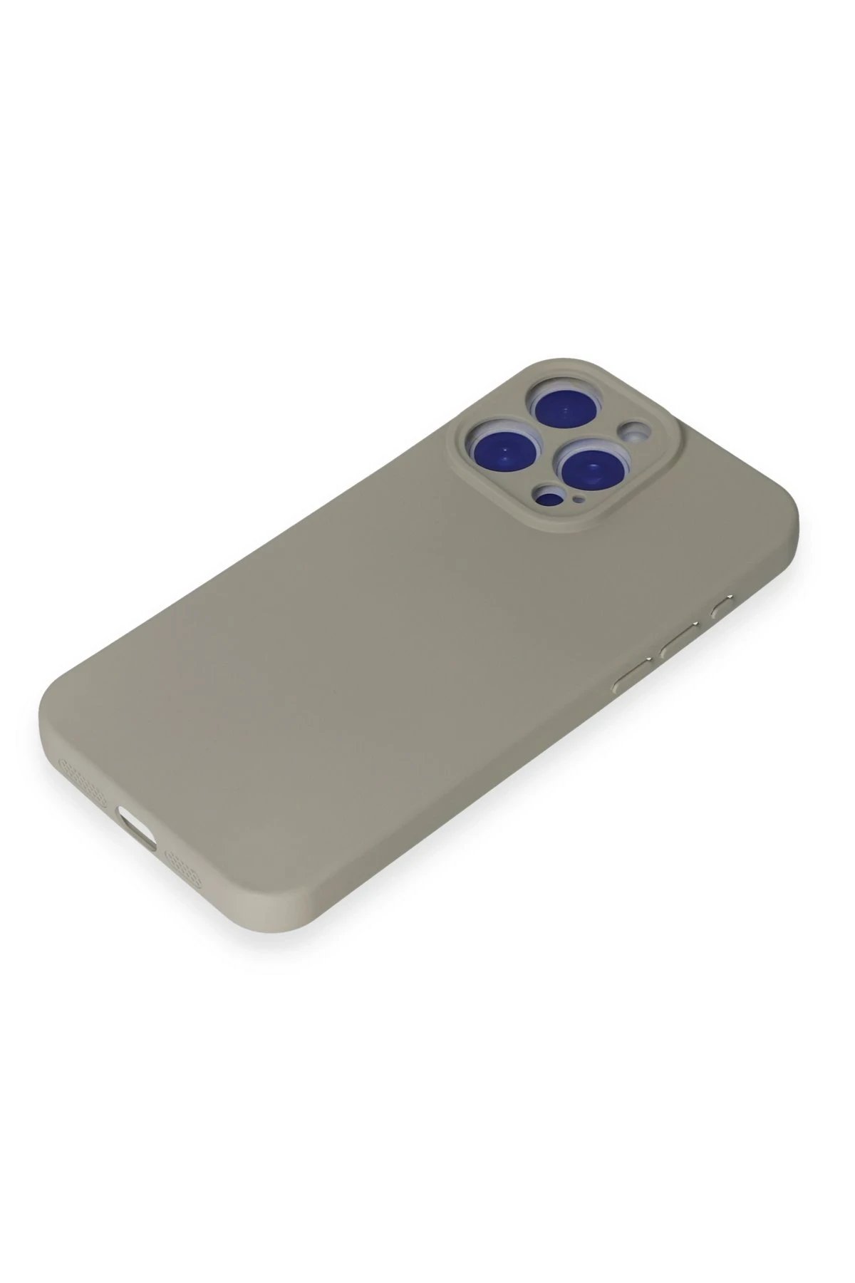 iPhone 15 Pro Max Kılıf Nano içi Kadife Silikon - Titan Gri-(5796) - Görsel 4