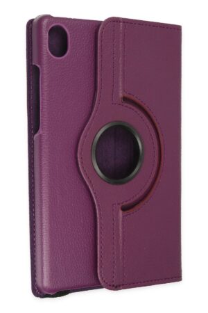 Samsung Galaxy X510 Tab S9 FE 11 Kılıf 360 Tablet Deri Kılıf - Mürdüm-(5796)