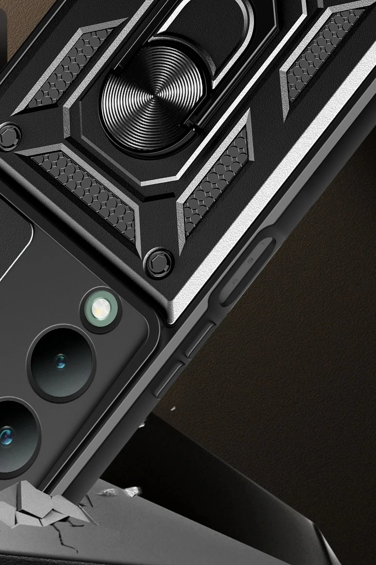 Vivo Y17S Kılıf Pars Lens Yüzüklü Silikon - Lacivert-(5796) - Görsel 4