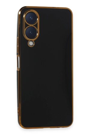 Vivo Y17S Kılıf Volet Silikon - Siyah-(5796)