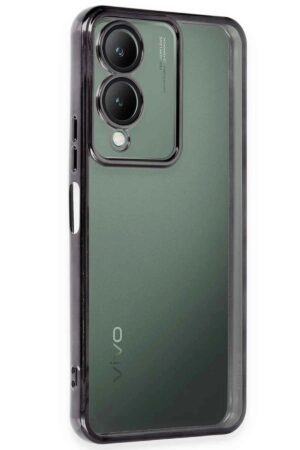 Vivo Y17S Kılıf Lensli Silikon - Siyah-(5796)