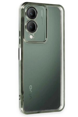 Vivo Y17S Kılıf Lensli Silikon - Yeşil-(5796)